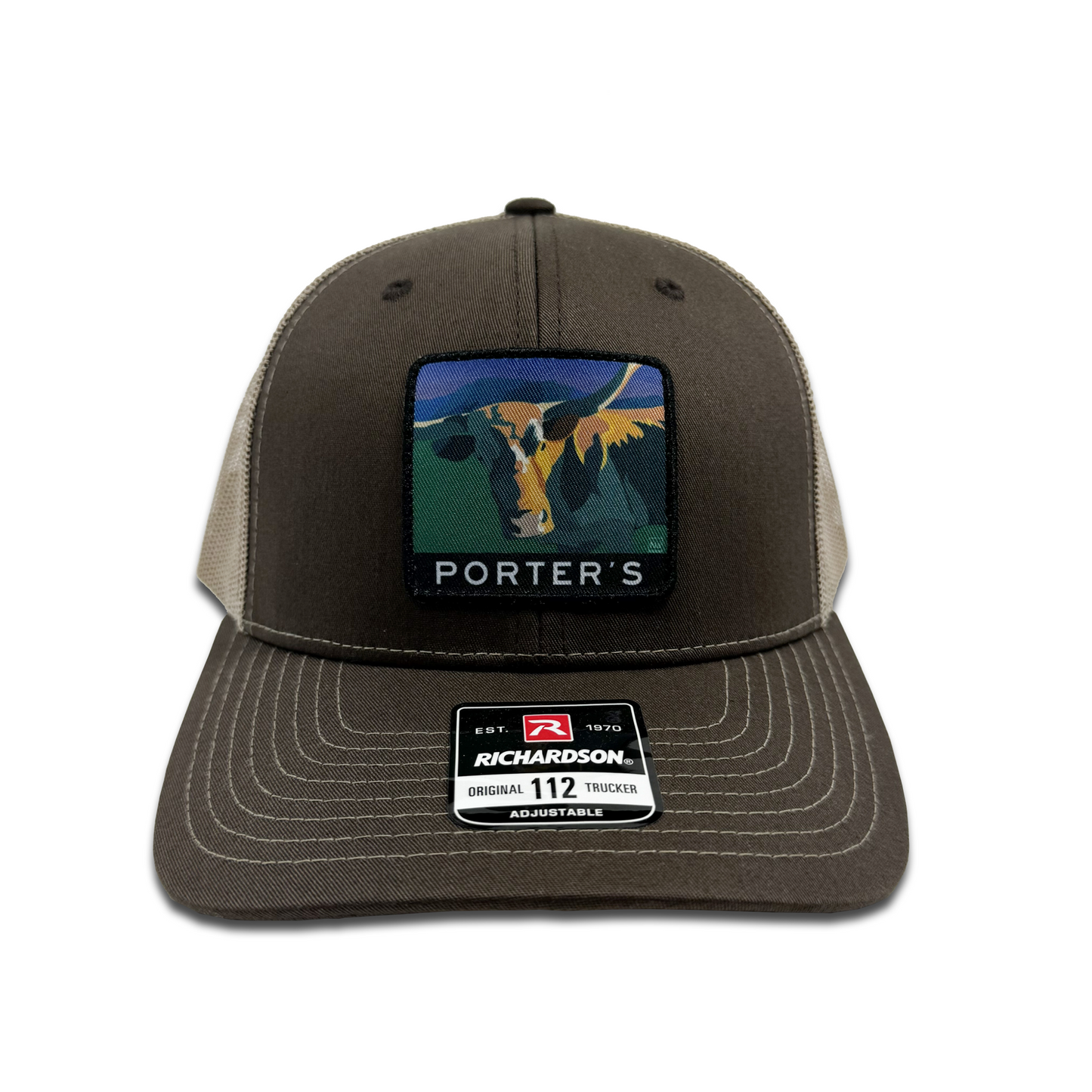 Porter's Longhorn Hat - Brown/Khaki