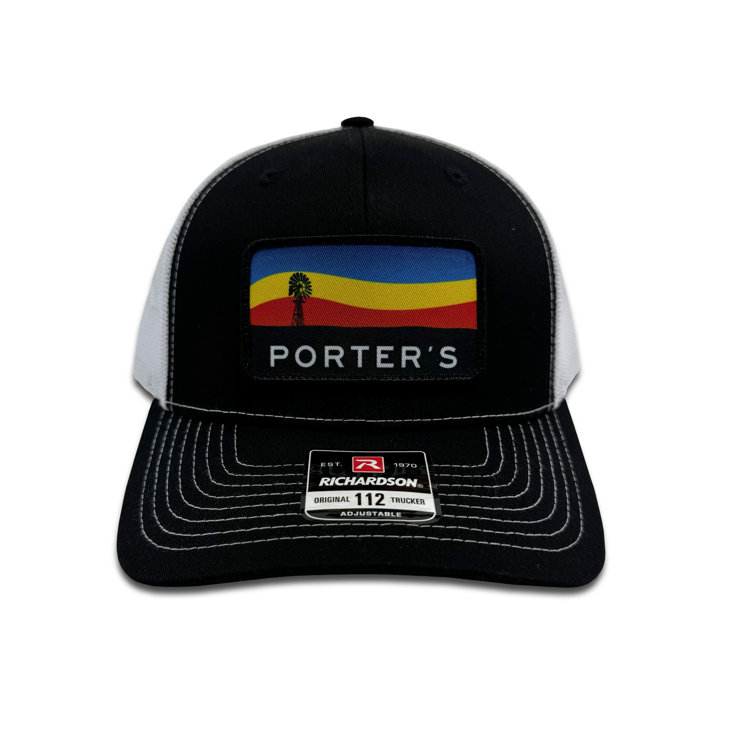 Porter's Windmill Sunset Hat - Black/White