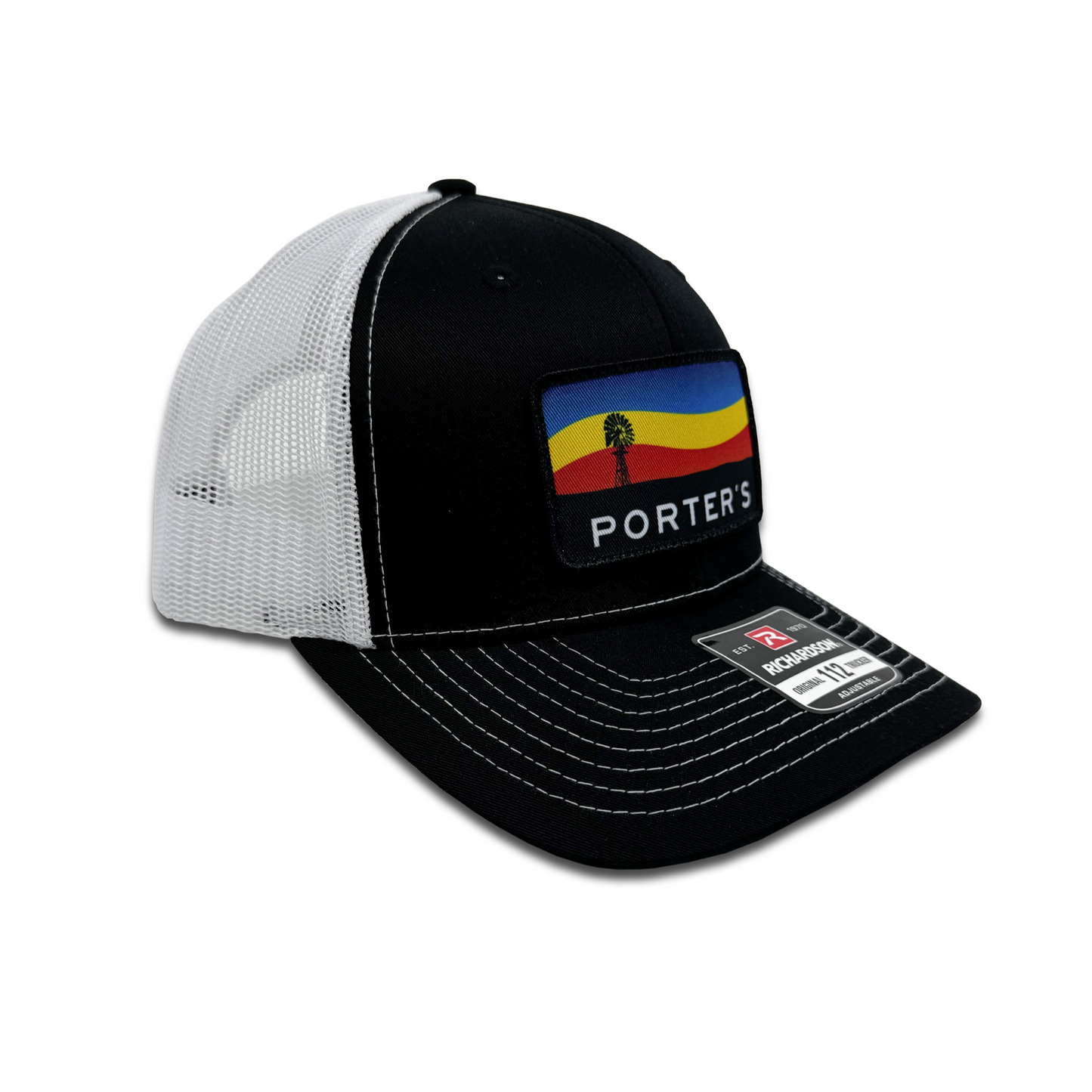Porter's Windmill Sunset Hat - Black/White