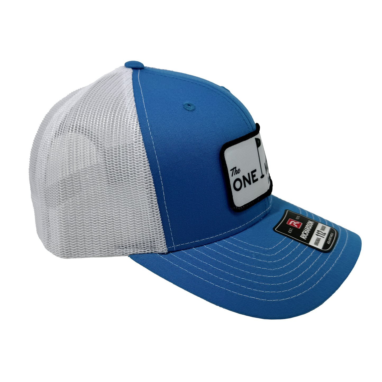 The One More Country Club Trucker Hat - Cyan/White