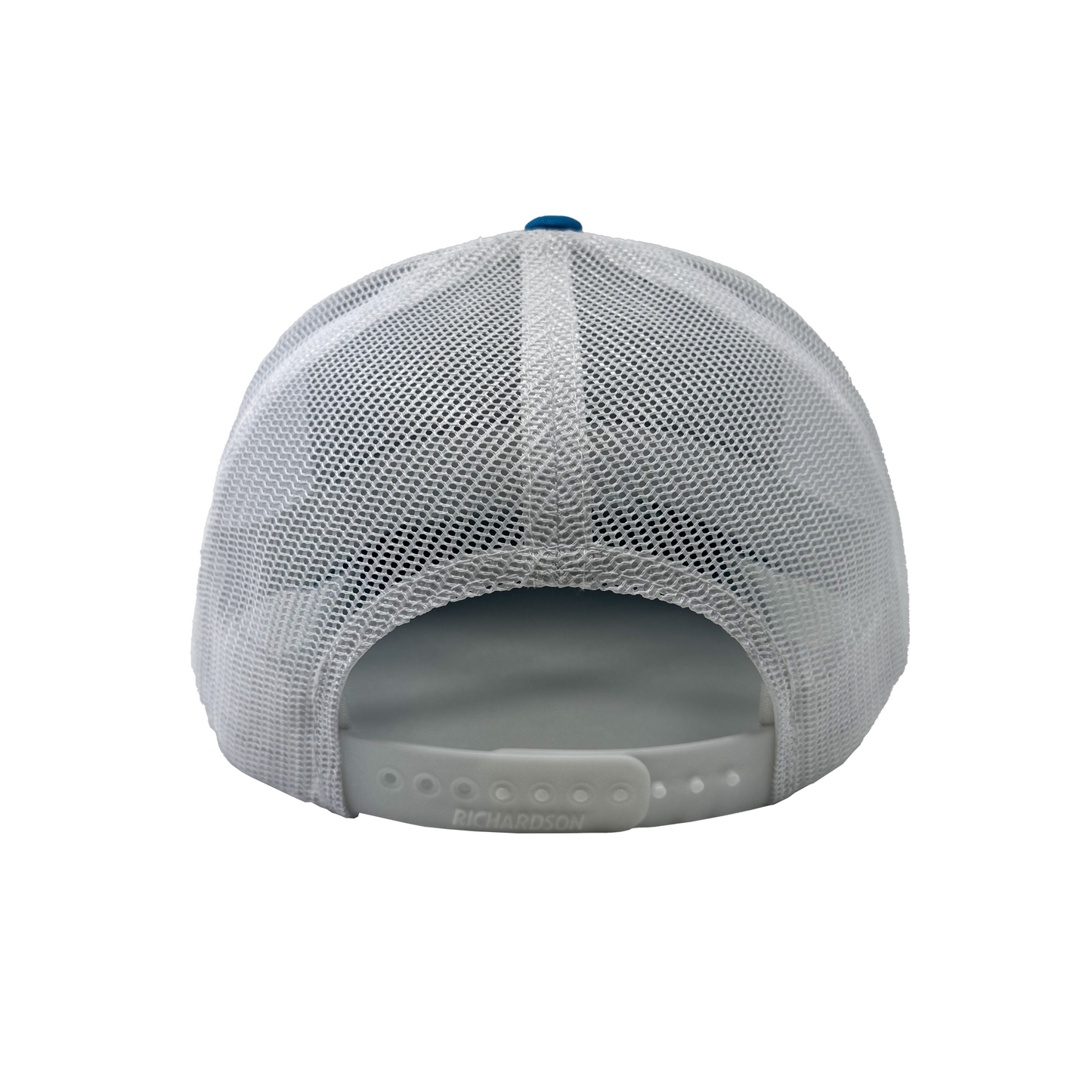 The One More Country Club Trucker Hat - Cyan/White