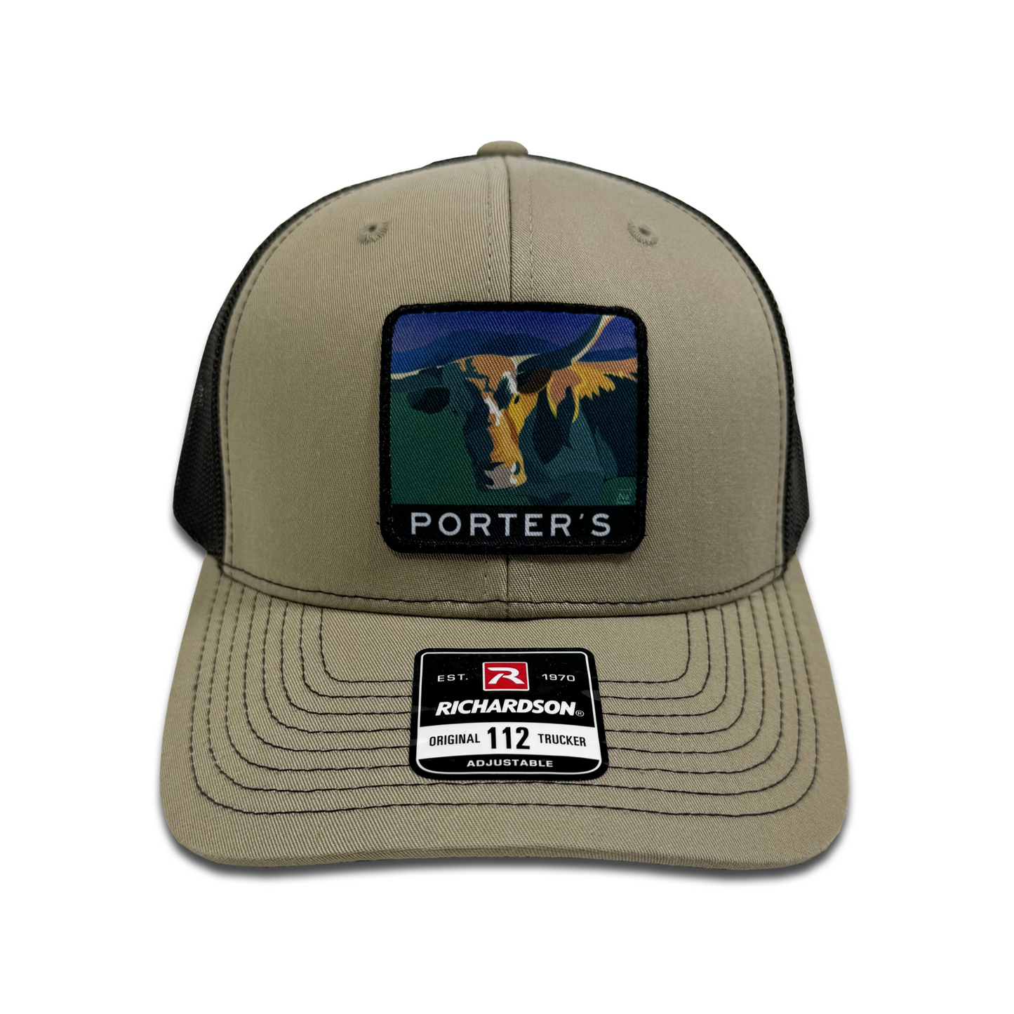 Porter's Longhorn Hat - Khaki/Coffee