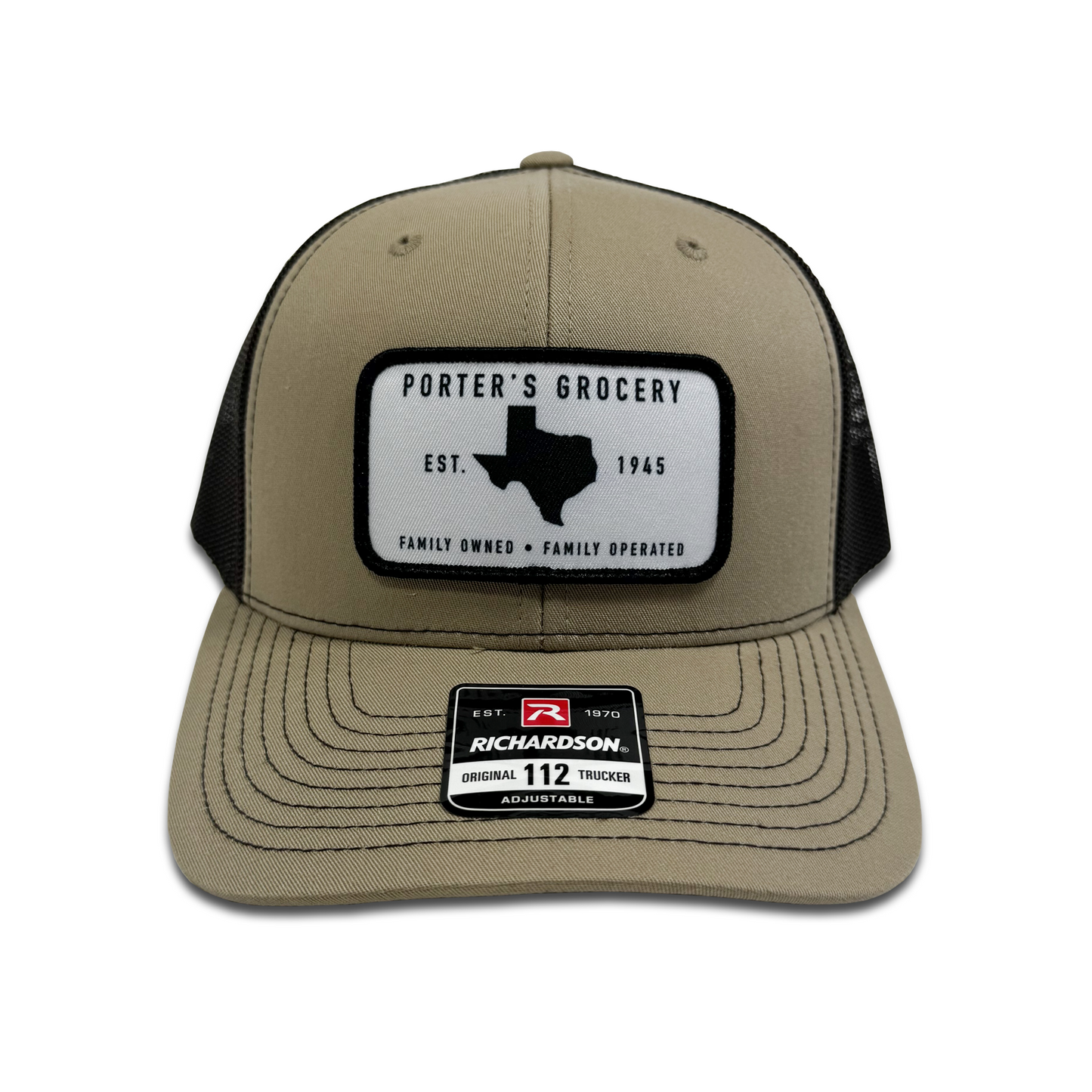 Porter's Grocery Logo Hat - Khaki/Coffee