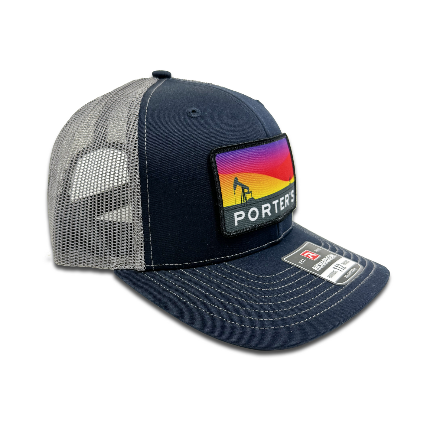 Porter's Pump Jack Sunset Hat - Navy/Gray