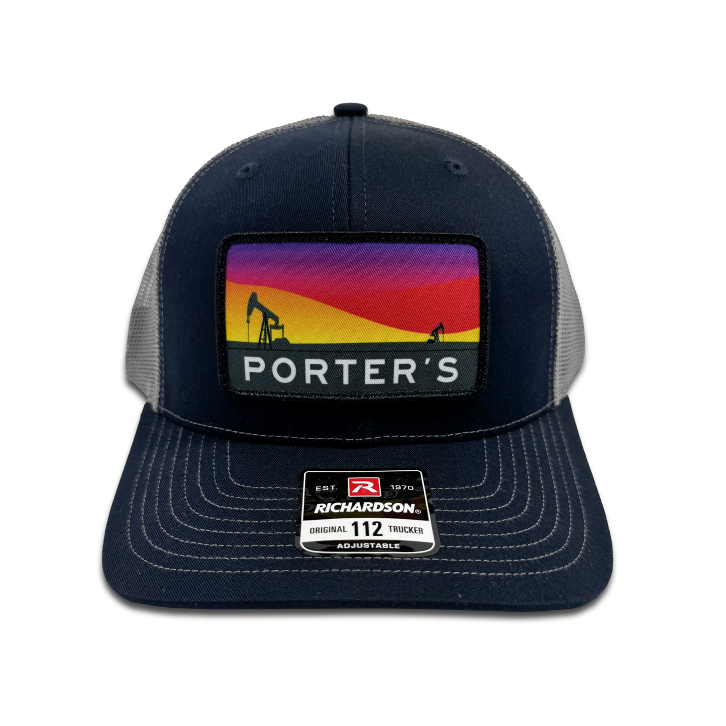 Porter's Pump Jack Sunset Hat - Navy/Gray