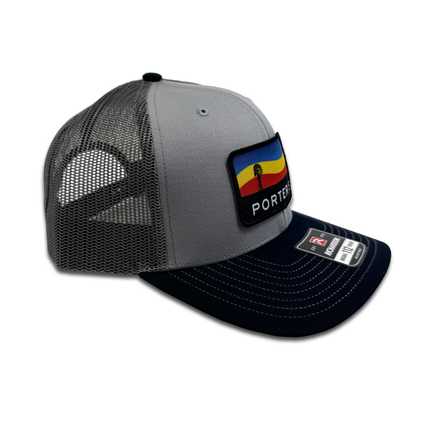 Porter's Windmill Sunset Hat - Tri-Color: Grey/Charcoal/Navy