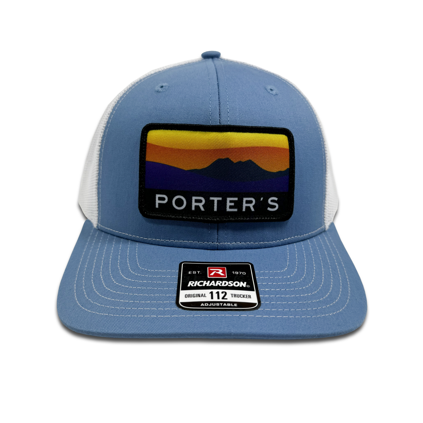 Porter's Big Bend Sunset Hat - Columbia Blue/White