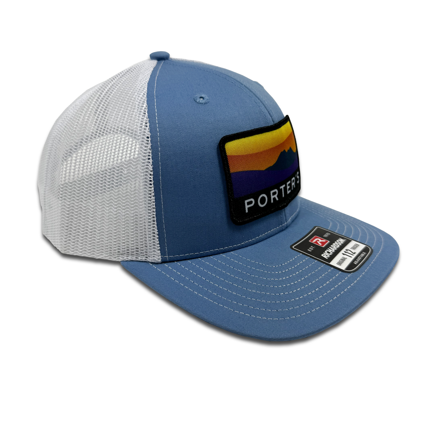 Porter's Big Bend Sunset Hat - Columbia Blue/White