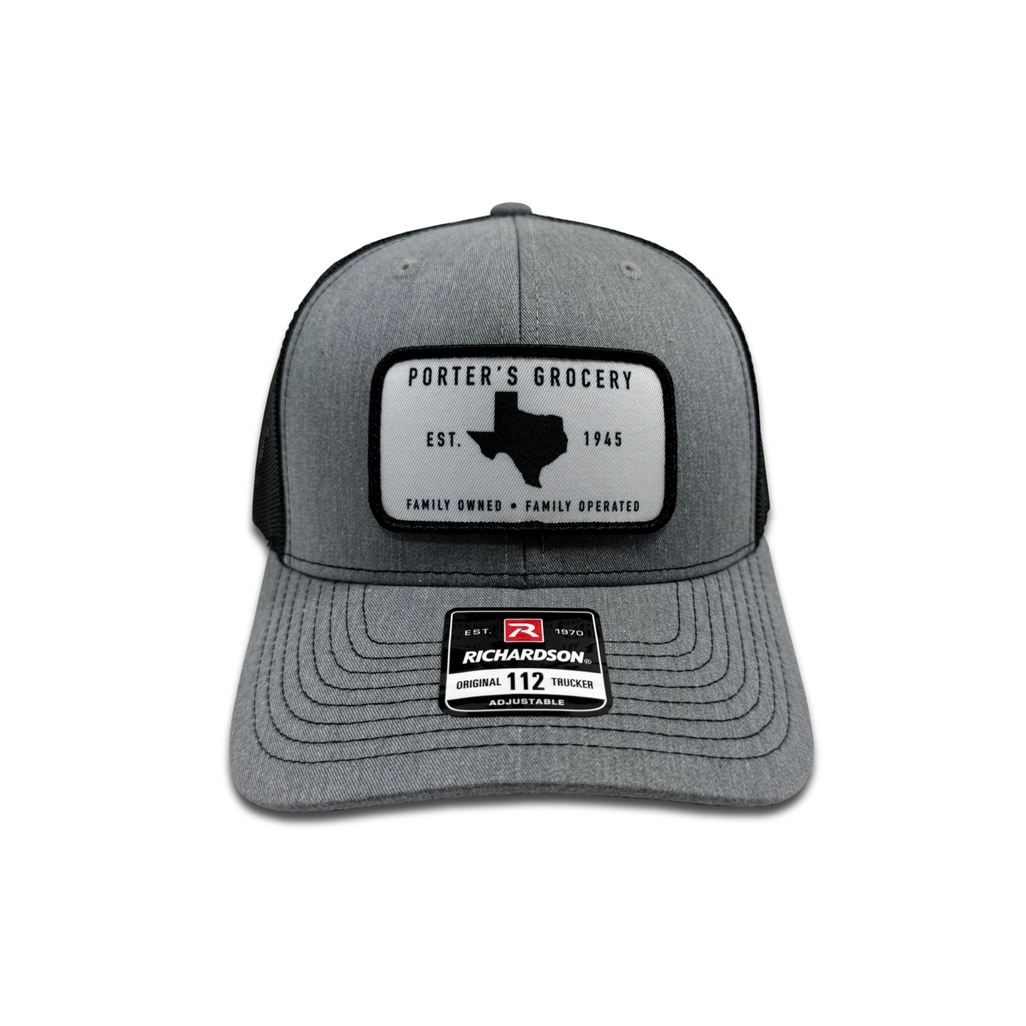 Porter's Grocery Logo Hat - Heather Grey/Black