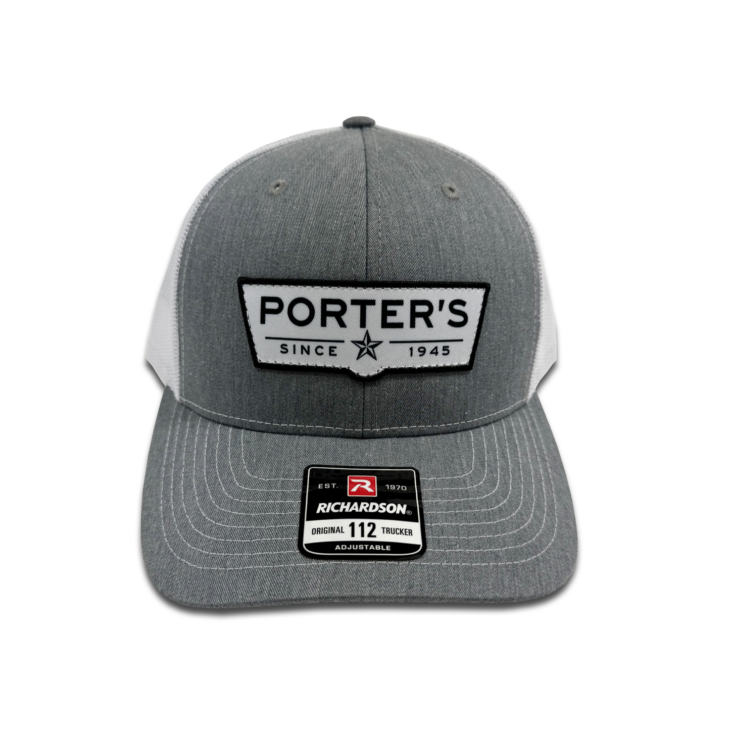 Porter's Billboard Logo - Heather Grey/White