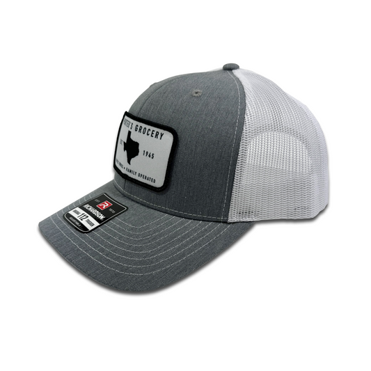 Porter's Grocery Logo Hat - Heather Grey/White