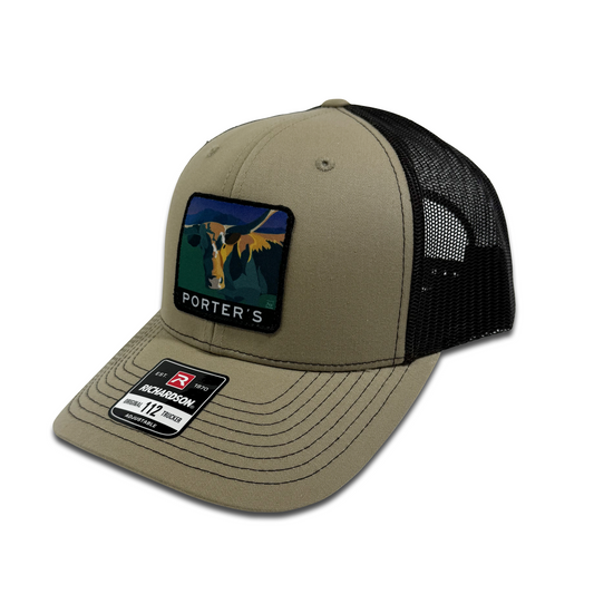 Porter's Longhorn Hat - Khaki/Coffee