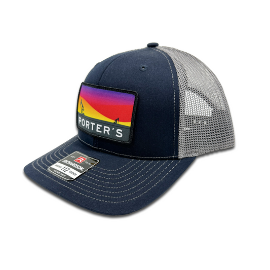 Porter's Pump Jack Sunset Hat - Navy/Gray