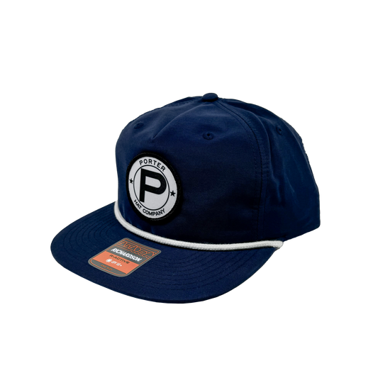 Porter Hat Company "Circle P" Rope Hat - Navy/White